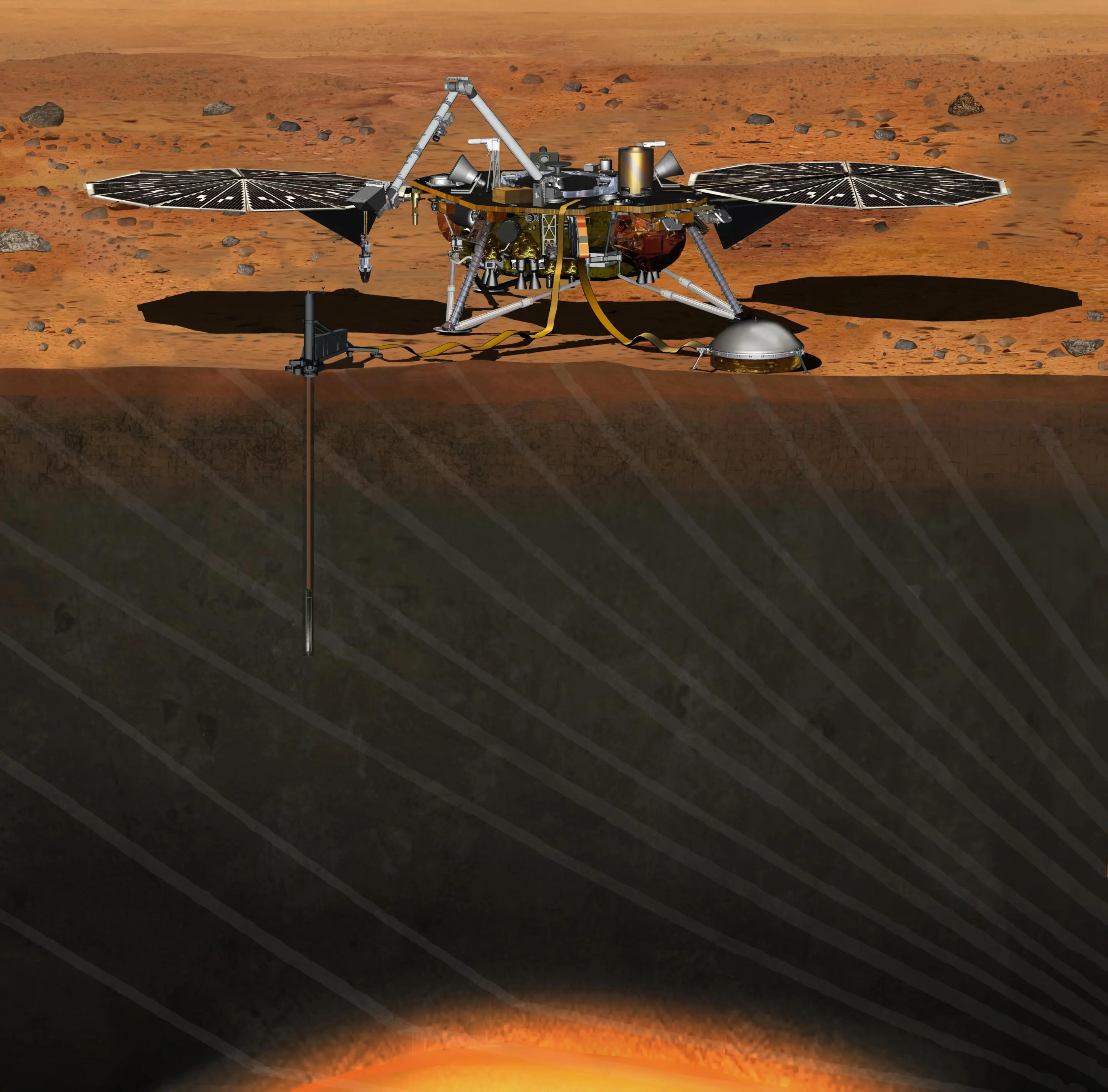 Artist's concept of the InSight Lander (Image: NASA)