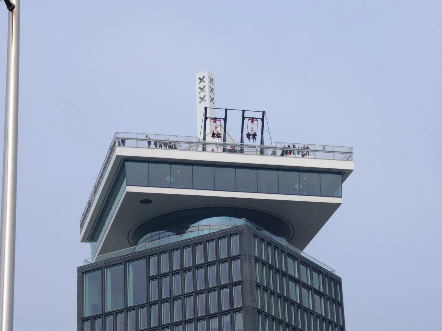The swings at the top of A'DAM Lookout are the highest in Europe