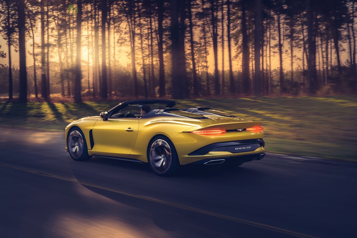 The Bacalar has a powerful stance underpinned by a rear track that's about an inch wider than that of the Continental GT
