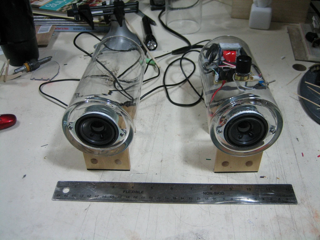 A set of speakers from Logitech are given a new lease on life in the Glass Speakers from Whamodyne