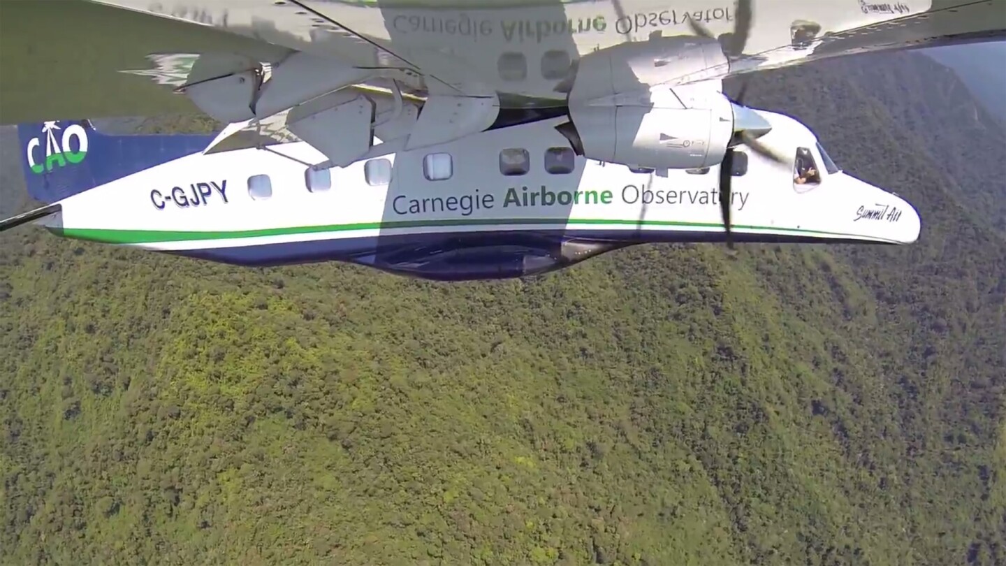 The data was collected by the Carnegie Airborne Observatory
