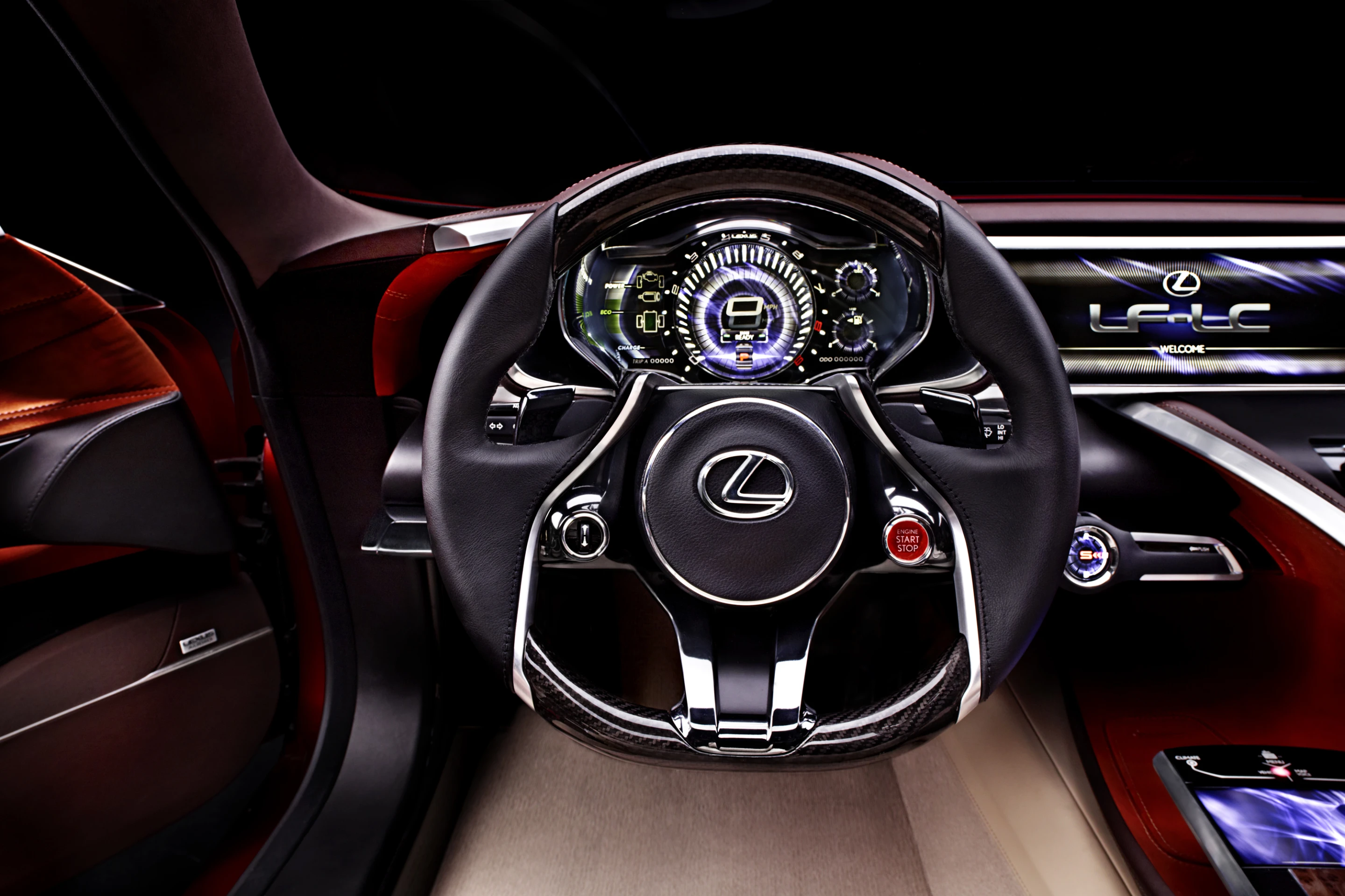 The LF-LC Hybrid Sports Concept driver's view