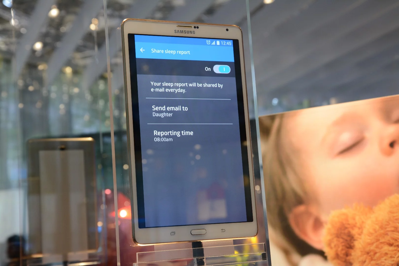 The SleepSense monitor is paired to a smartphone or tablet running a companion app