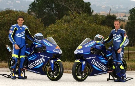 The 2003 Gauloises Team rode M1s - Alex Barros scored one third place, Olivier Jacque scored one fourth. Total podiums for the season - ONE!