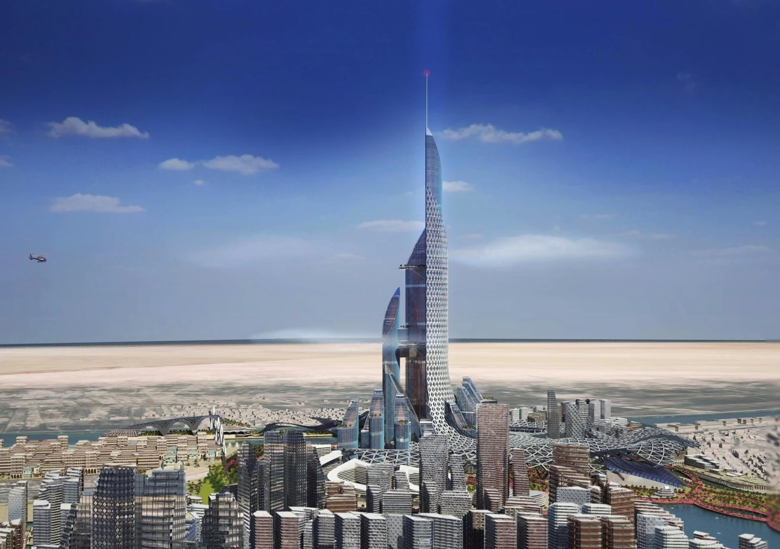 The Bride will cover an area of 1,550,000 sq m (16,700,000 sq ft)