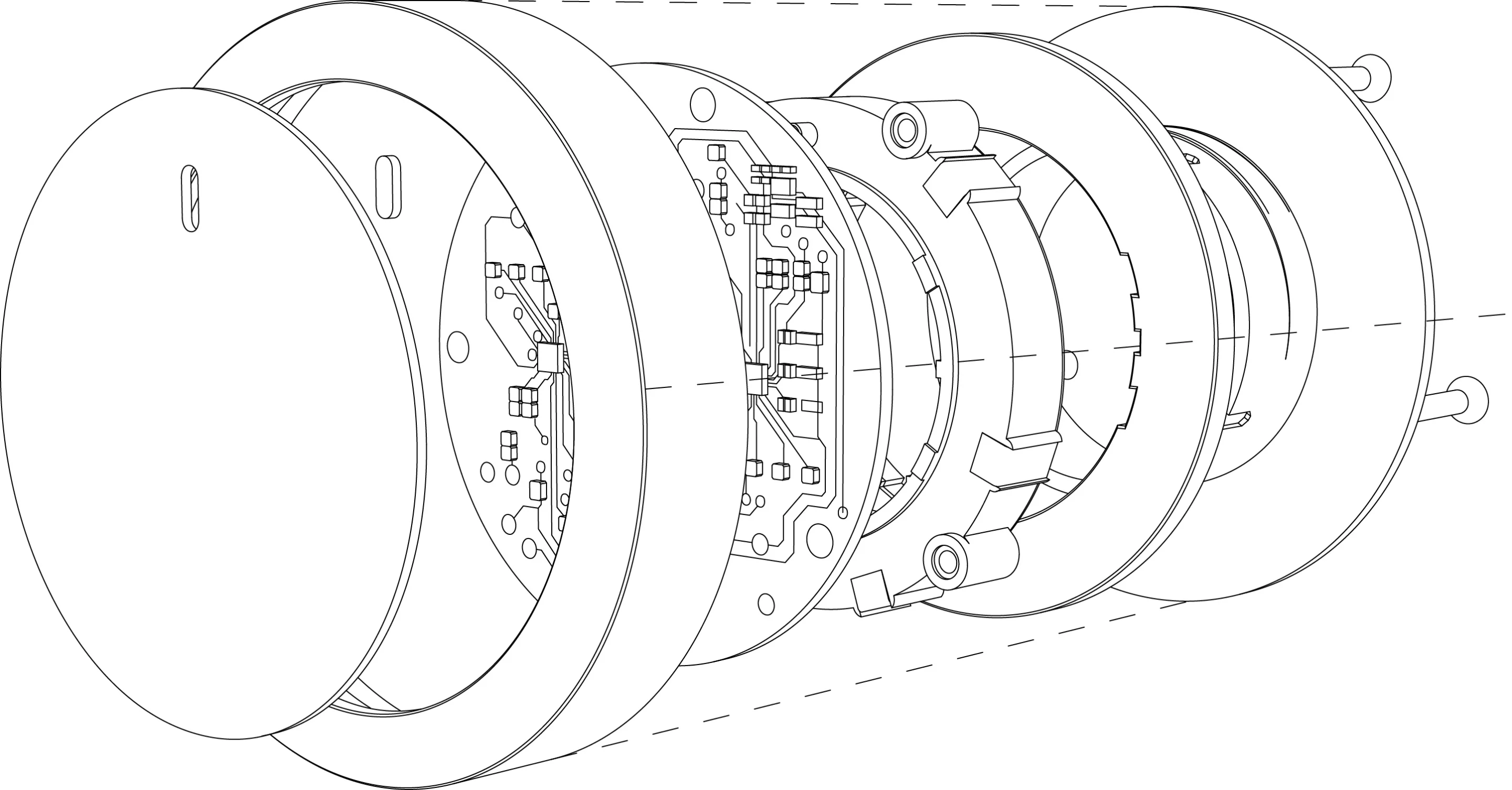 An exploded view of the Flow hardware