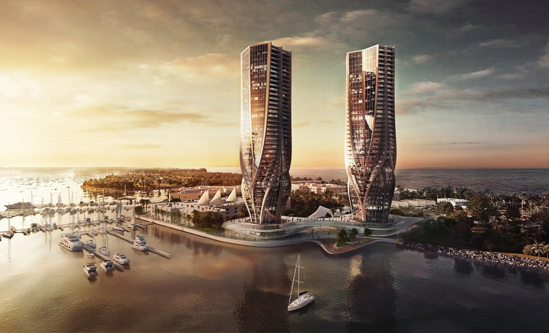 Zaha Hadid has designed two new towers for Gold Coast, Queensland, Australia