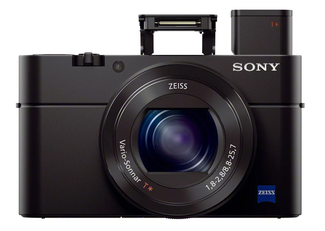 The Sony Cyber-shot RX100 III features a fast zoom lens and a built-in pop-up electronic viewfinder