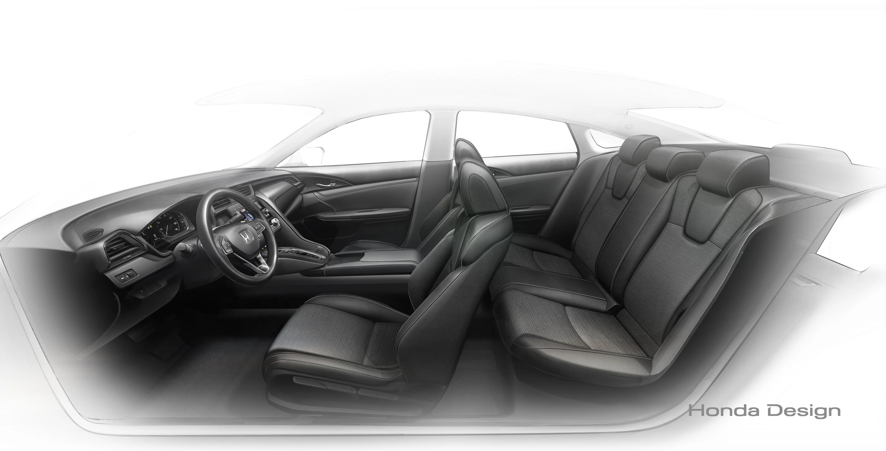 Visually, we can see much more interior room in this new Insight, especially in rear legroom, than most compacts might offer
