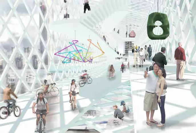 A bridge with a variety of internal levels (Image: NEP Bridge Competition)