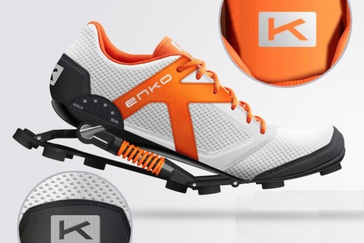Enko running shoes have a shocking design