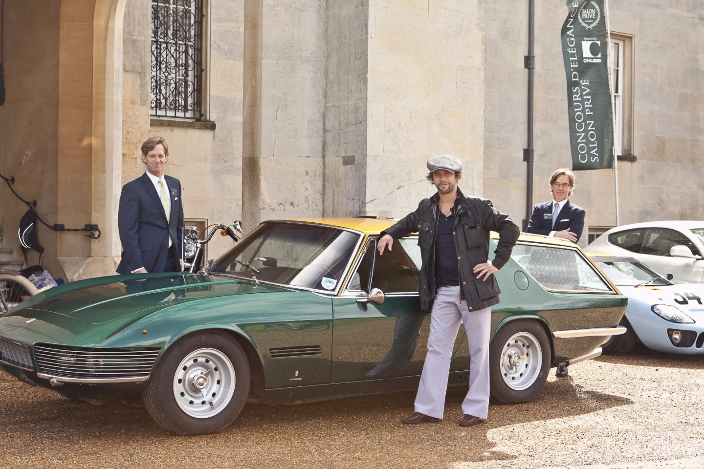 Jamiroquai front man Jay Kay with Salon Privé’s Andrew and David Bagley