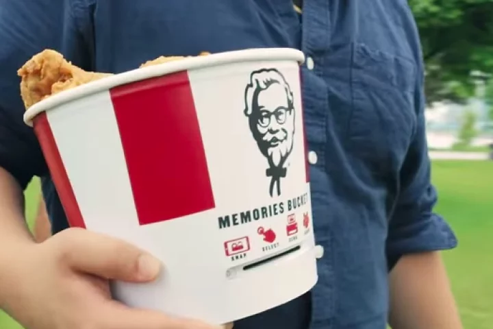 The Memories Bucket has a Bluetooth printer built into its base