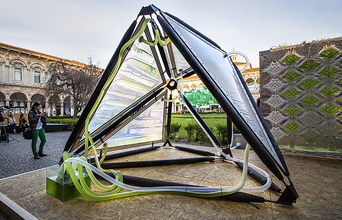 Urban Algae Canopy prototype in Milan