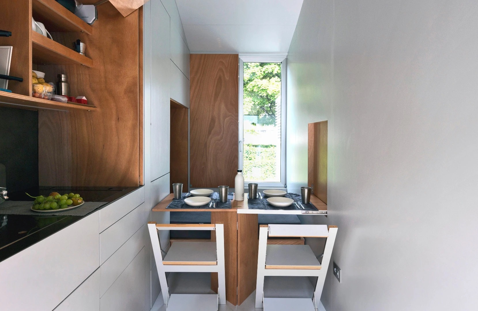 Di Chiara is living in the home for a year as he continues to explore the possibilities of tiny living