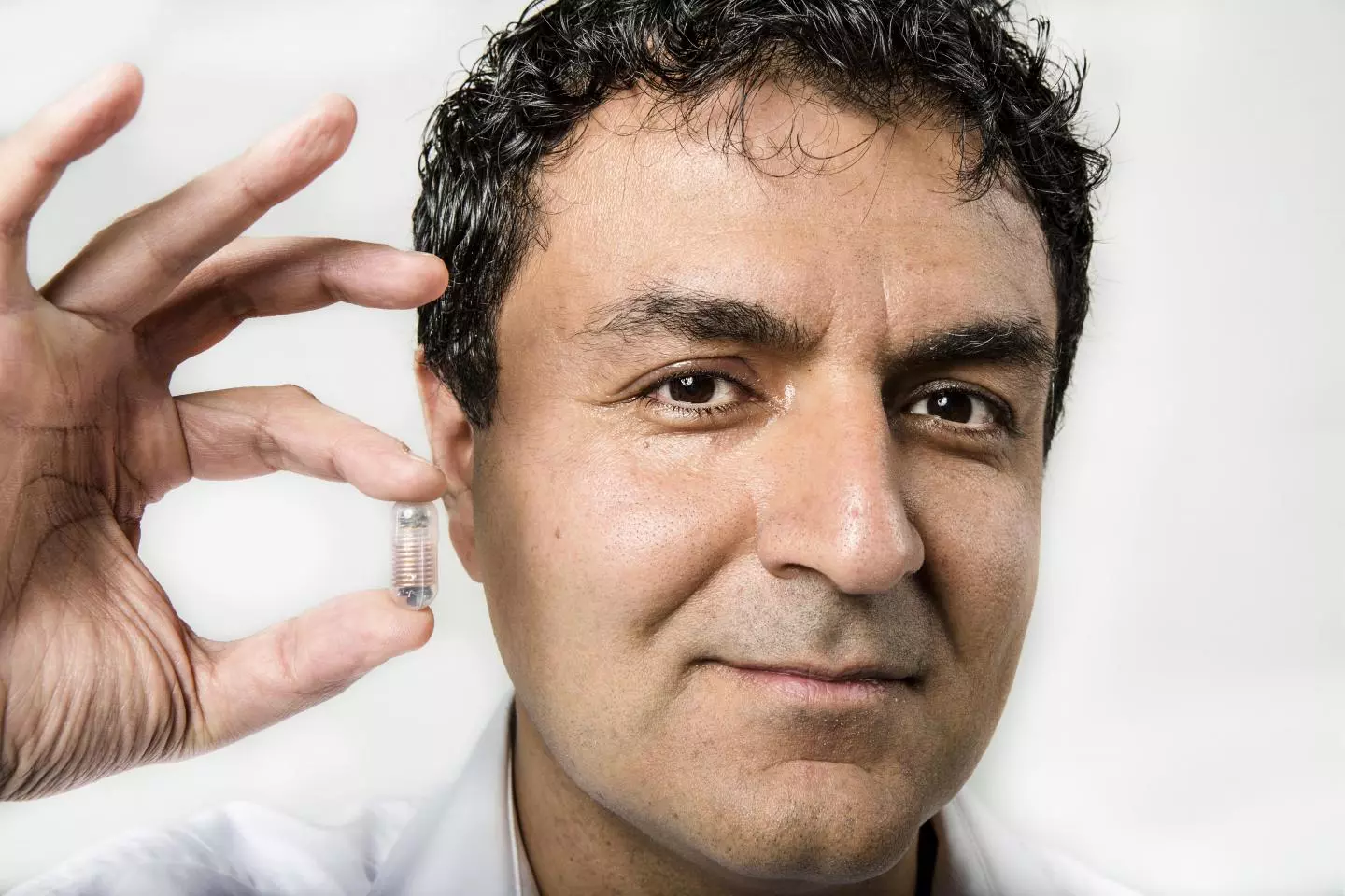 Lead scientist Prof. Kourosh Kalantar-zadeh, with the capsule