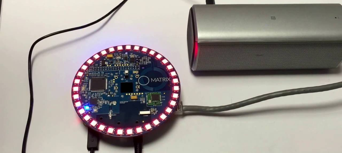 Making a DIY Echo using a Matrix Voice, a raspberry Pi and a powered speaker