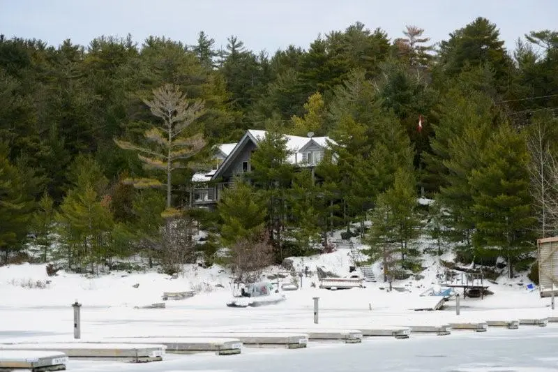 The AirRider hovercraft traveling over ice to shore