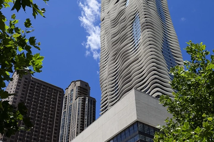 The Aqua tower in Chicago
