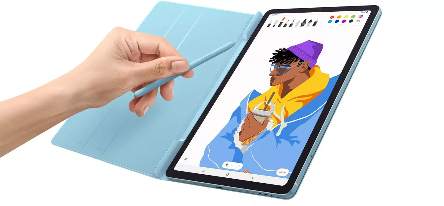 The new S Pen that comes with the Galaxy Tab S6 Lite sports a finer tip for greater precision