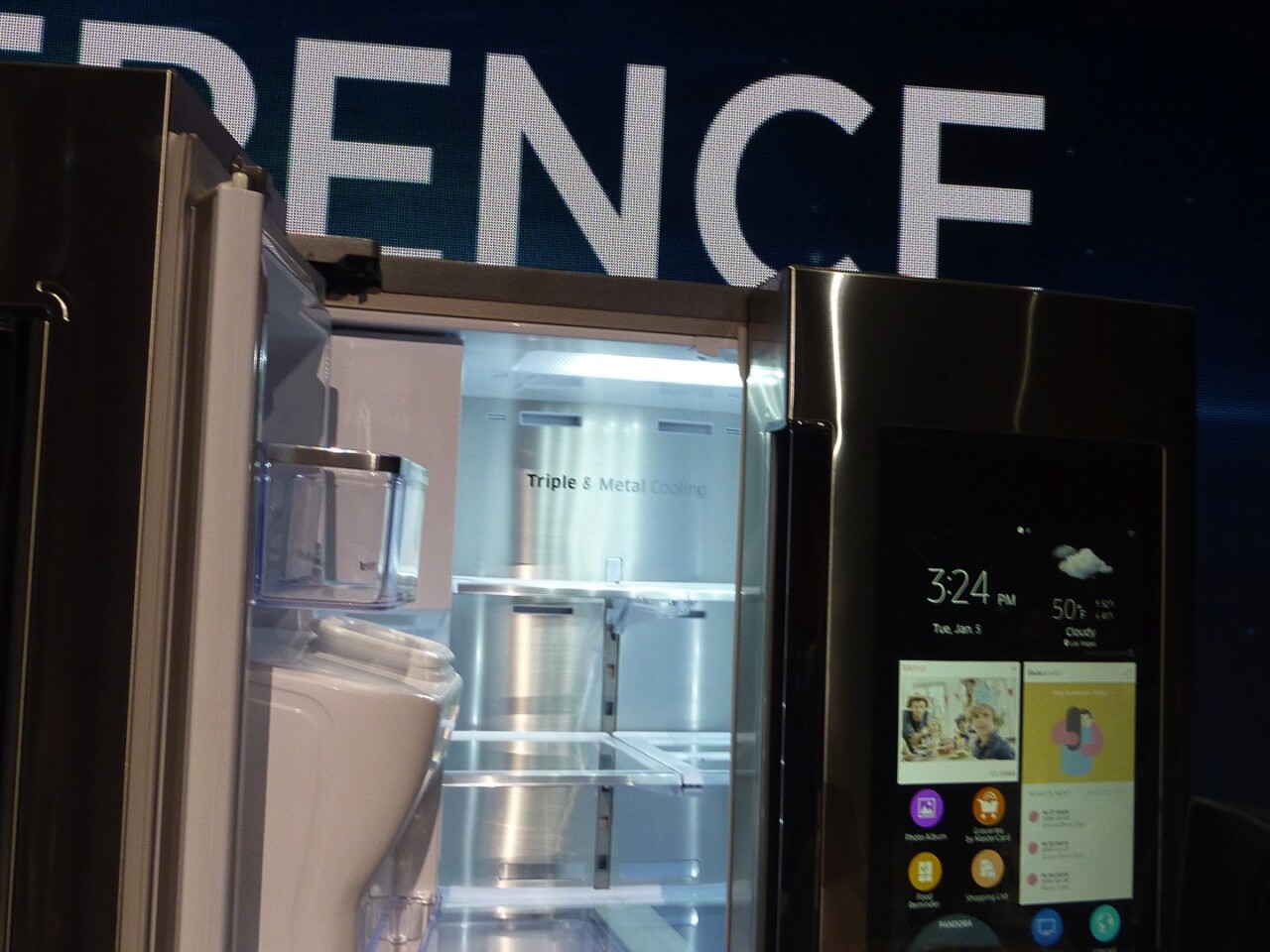 Samsung's new smart fridge lets you check in on its contents through