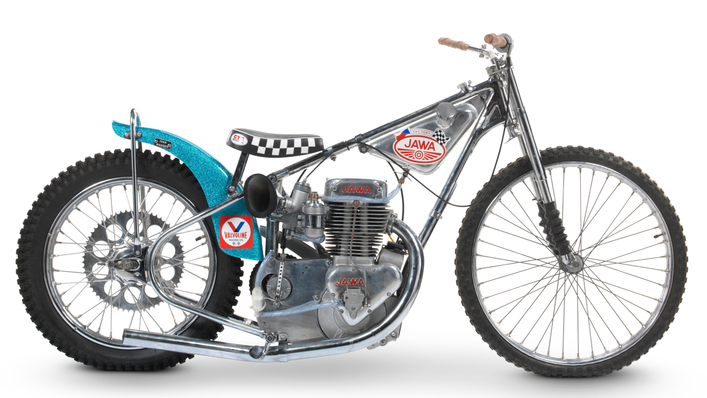 1969 Speedway World Championship Final-winning engine 1969 Jawa Model 890 Speedway Racing Motorcycle Price: £18,400 ($24,446) Auction Description