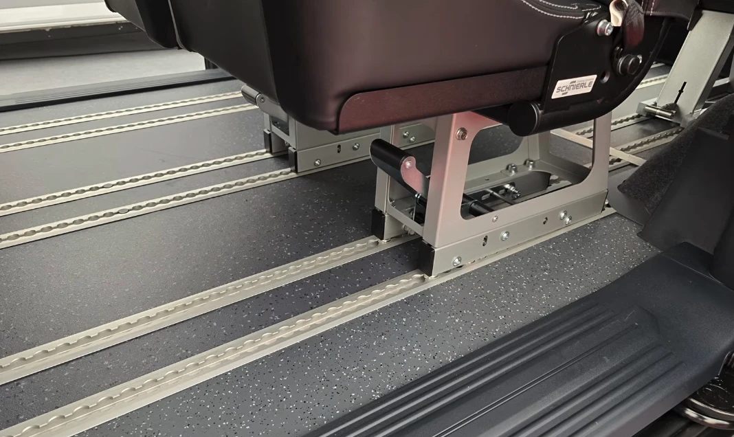 The latest Schnierle seats loosen for readjustment via a simple lever, sliding into new positions in seconds
