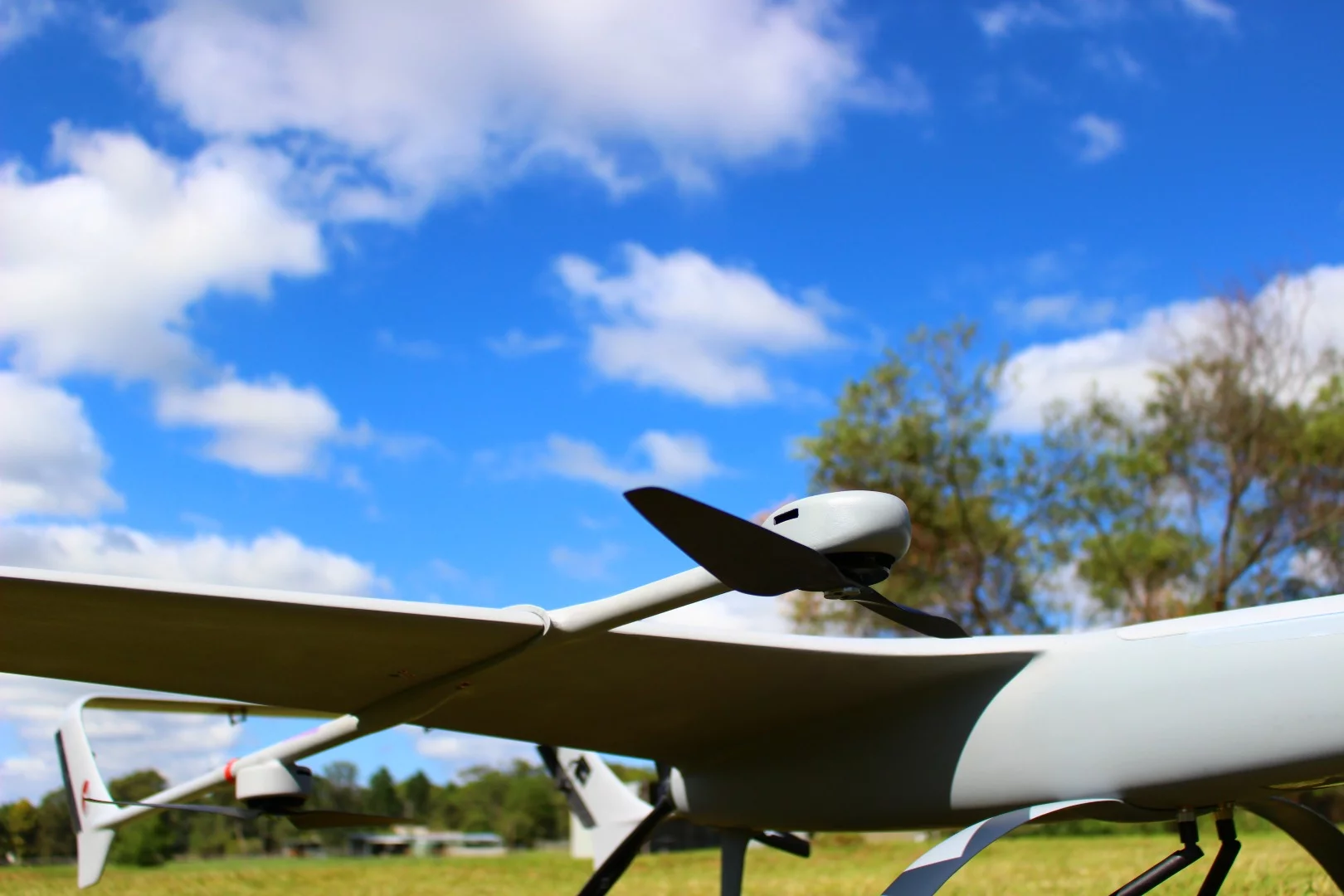 Carbonix Volanti: multirotor pods allow the drone to take off vertically, then transition to forward fixed-wing flight