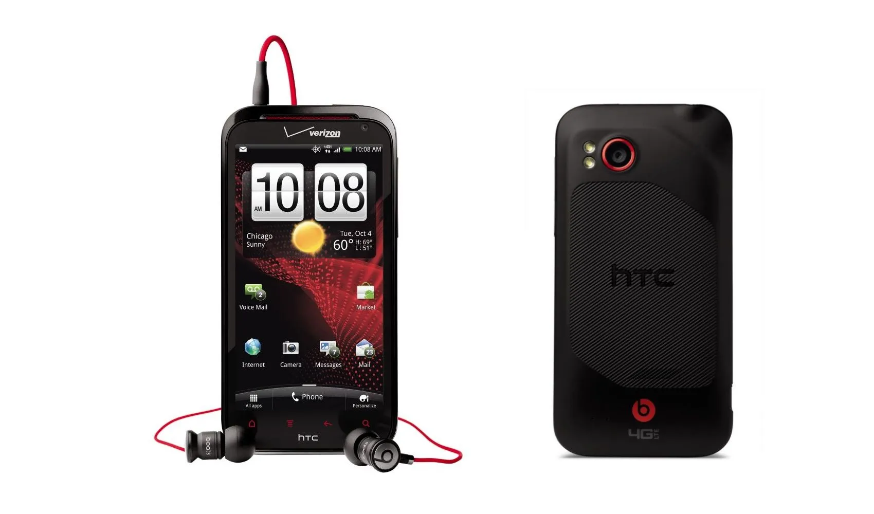 HTC and Verizon Wireless have announced the HTC Rezound 4.3-inch Beats Audio-integrated smartphone