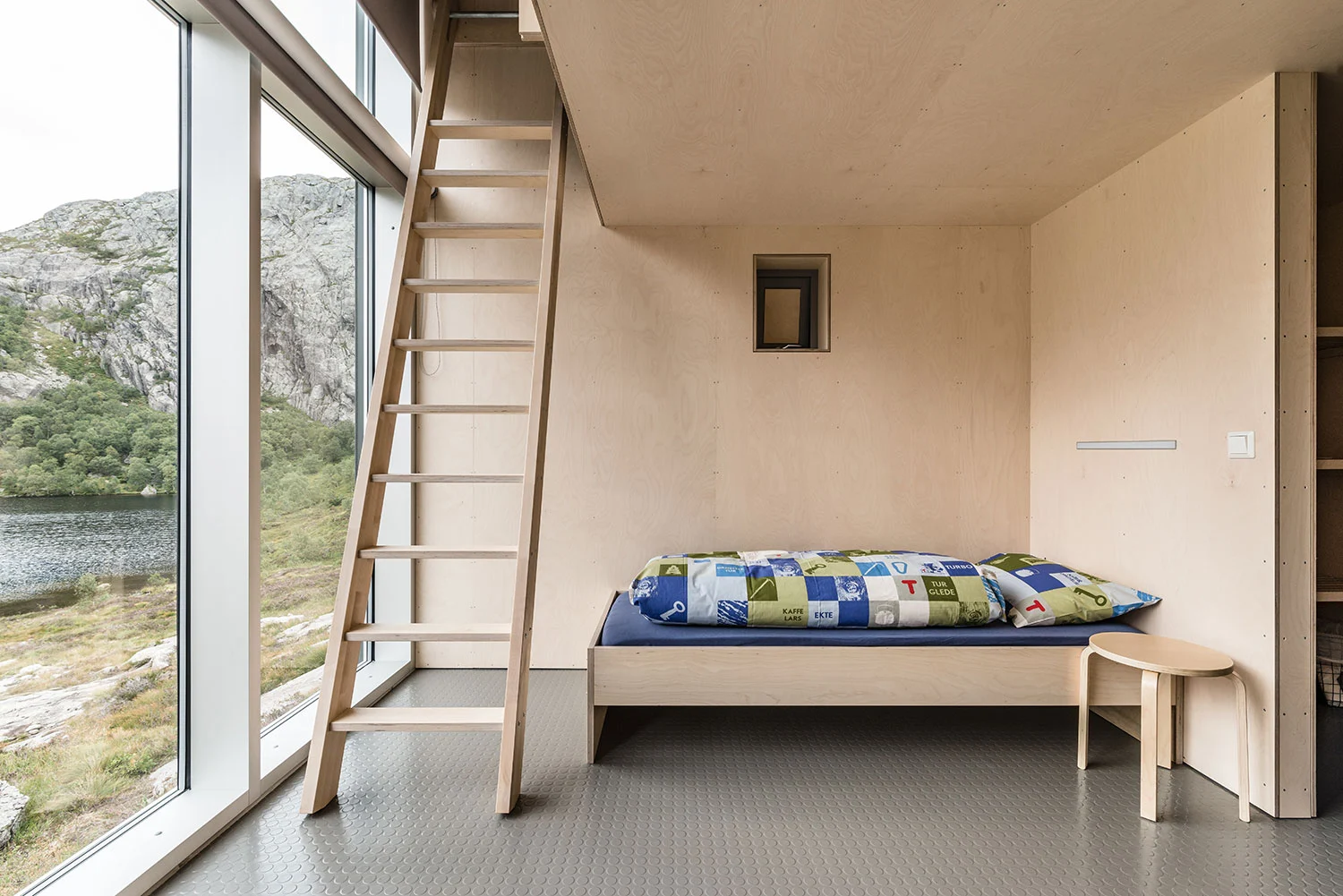 Inside the sleeping quarters