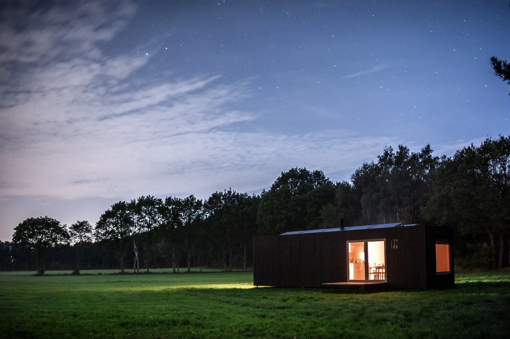 Scenery surrounding one of Belgium's Slow Cabins
