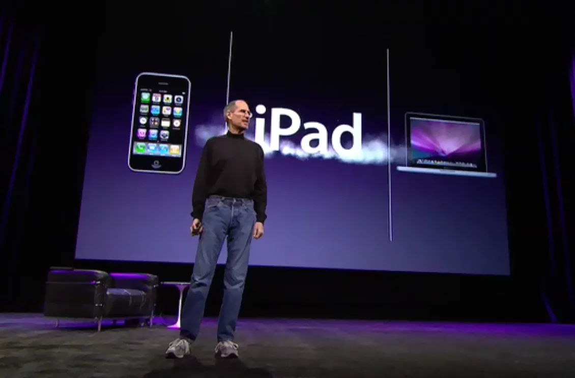 Steve Jobs introducing the iPad on 27 January 2010