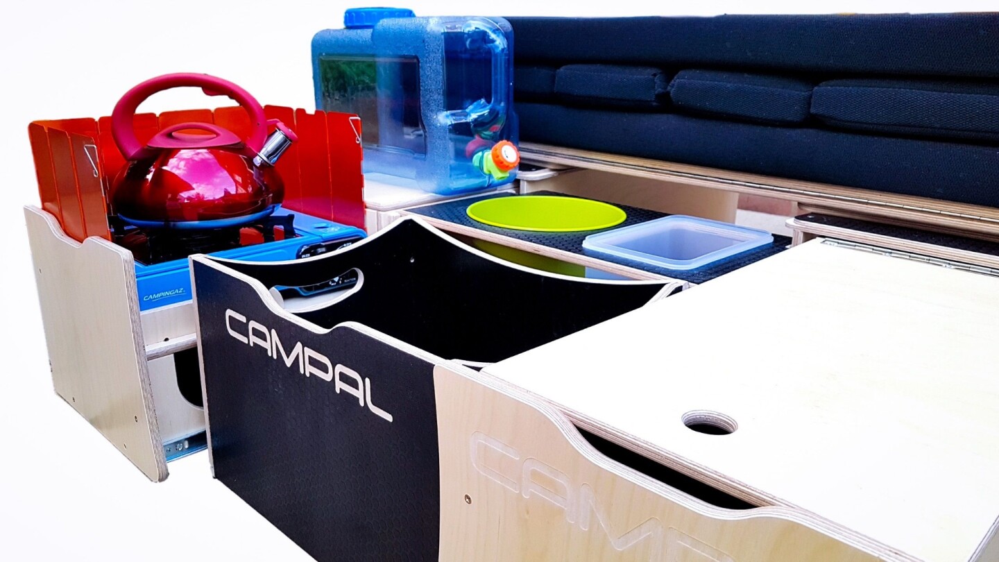 Campal allinone camper box creates a complete minicampervan for 1,400