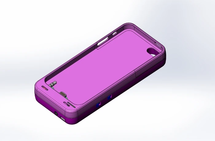 The Mipwr Dynamo is an iPhone case with a hidden lever that can be pressed down repeatedly to charge the battery