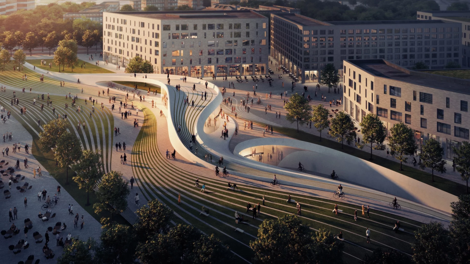 Zaha Hadid Architects, along with local firm A_Lab, was chosen for the Fornebubanen Metro Line Stations project following an architecture competition that included 14 different teams