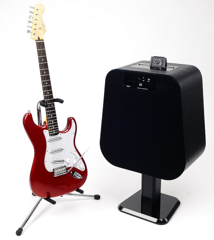 Aside from connecting to other devices using the typical Bluetooth, USB, and 3.5mm connections, the NH-6500 speaker also converts into a functional guitar amp with the addition of a guitar control