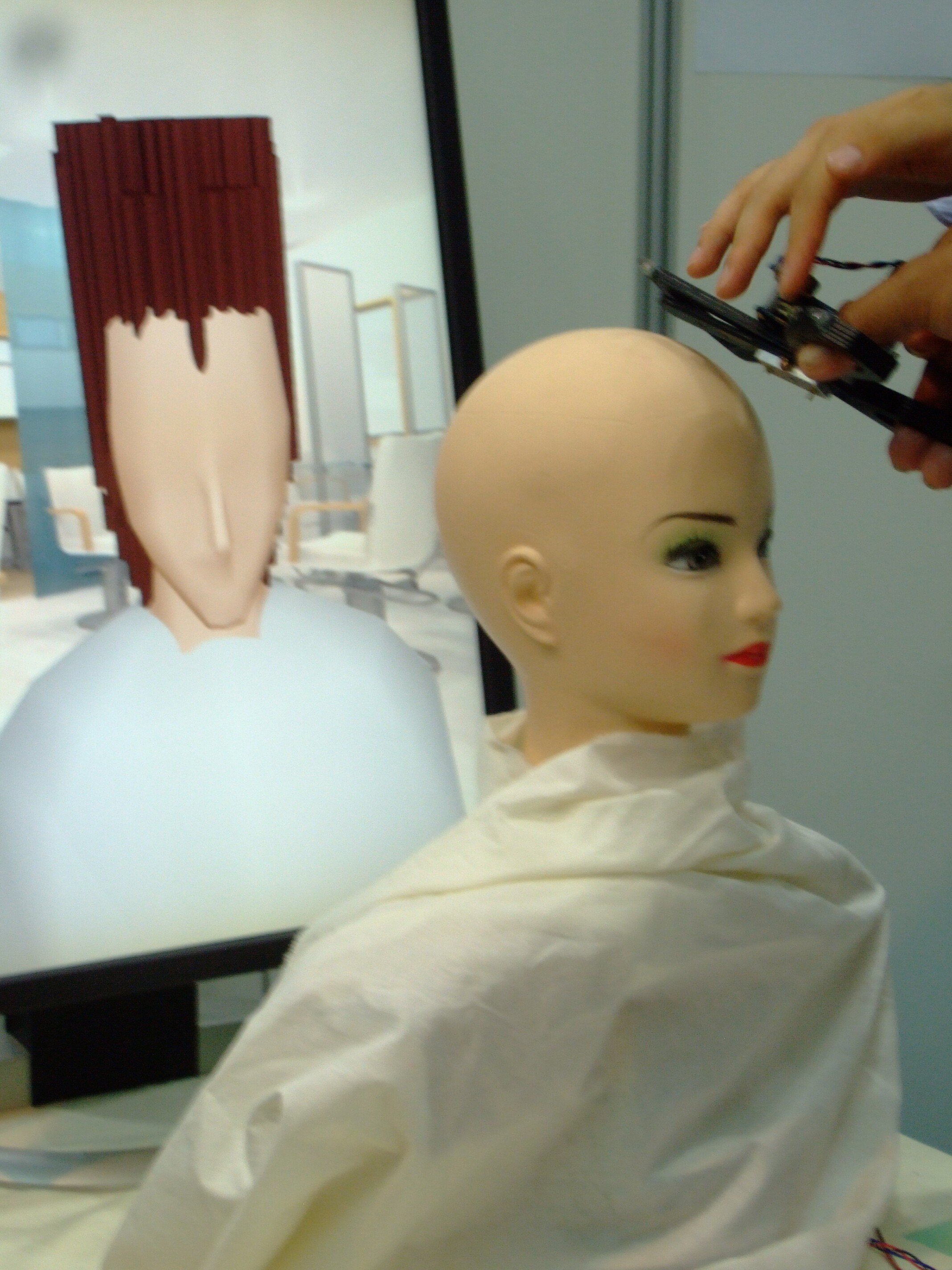 Air Hair Virtual Reality haircut simulator