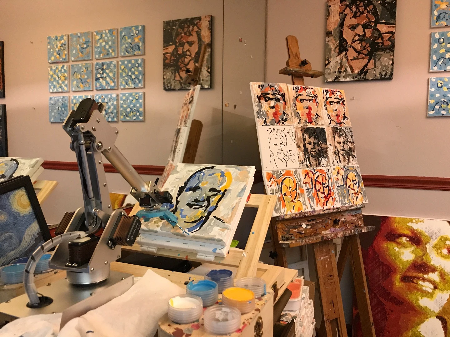 CloudPainter creating the work Hunter 2017