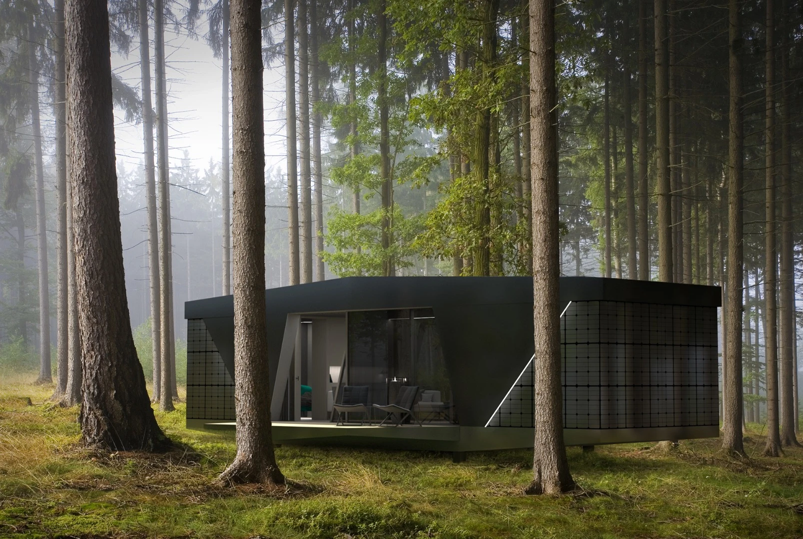 The Space includes two terrace areas and a living room, kitchen, bathroom, and bedroom