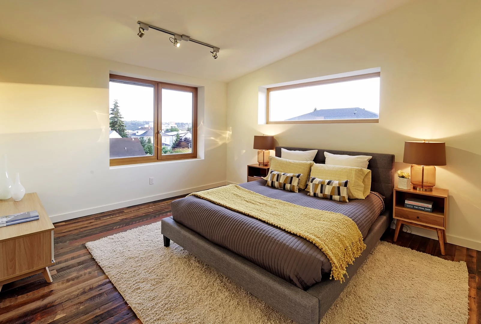 There are views of the surrounding area from the house