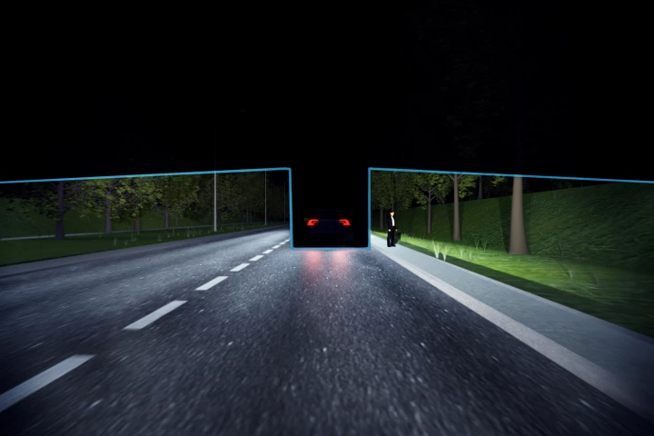 Volvo's Active High Beam Control selectively shields other cars from dazzling high-beams