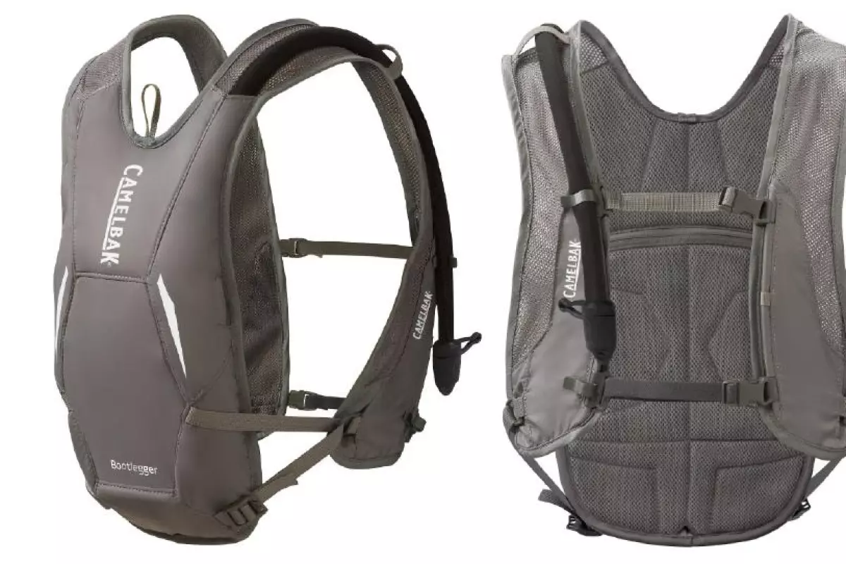 The CamelBak Bootlegger is a hydration pack designed for the ski slopes