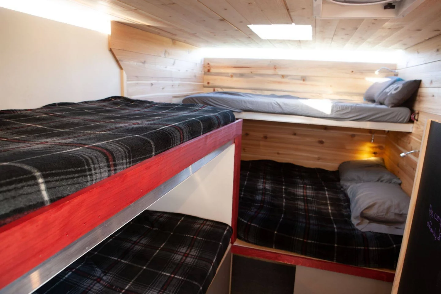 Inside the Dunraven camping trailer