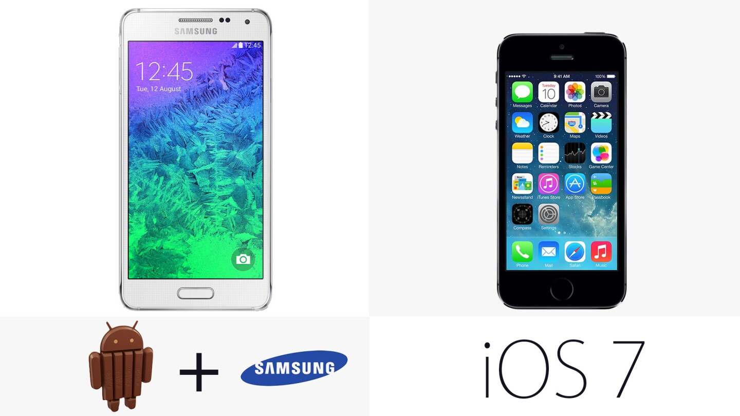 Samsung Galaxy Alpha Vs Iphone 5s