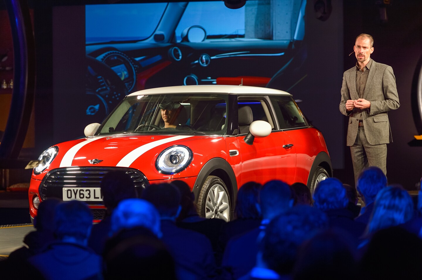 The premiere of the new Mini Cooper in Oxford before the press