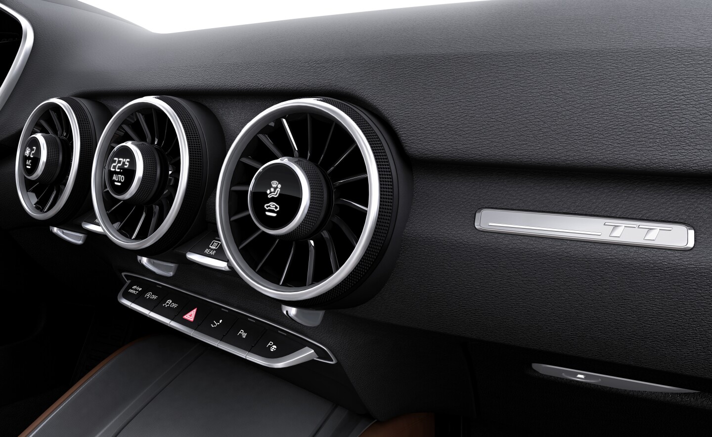 Audi has packed the air-con controls into the car's air vents