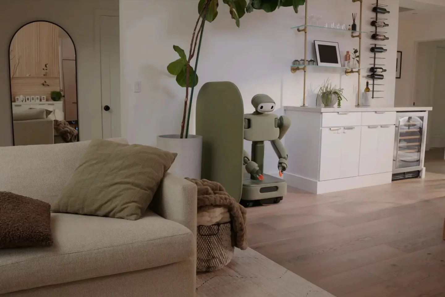 Isaac 1 can shrink down to a height of 3 ft and physically disable its cameras when not in use