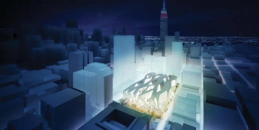 Penn Station at night by DS+R Design (Image: DS+R Design)