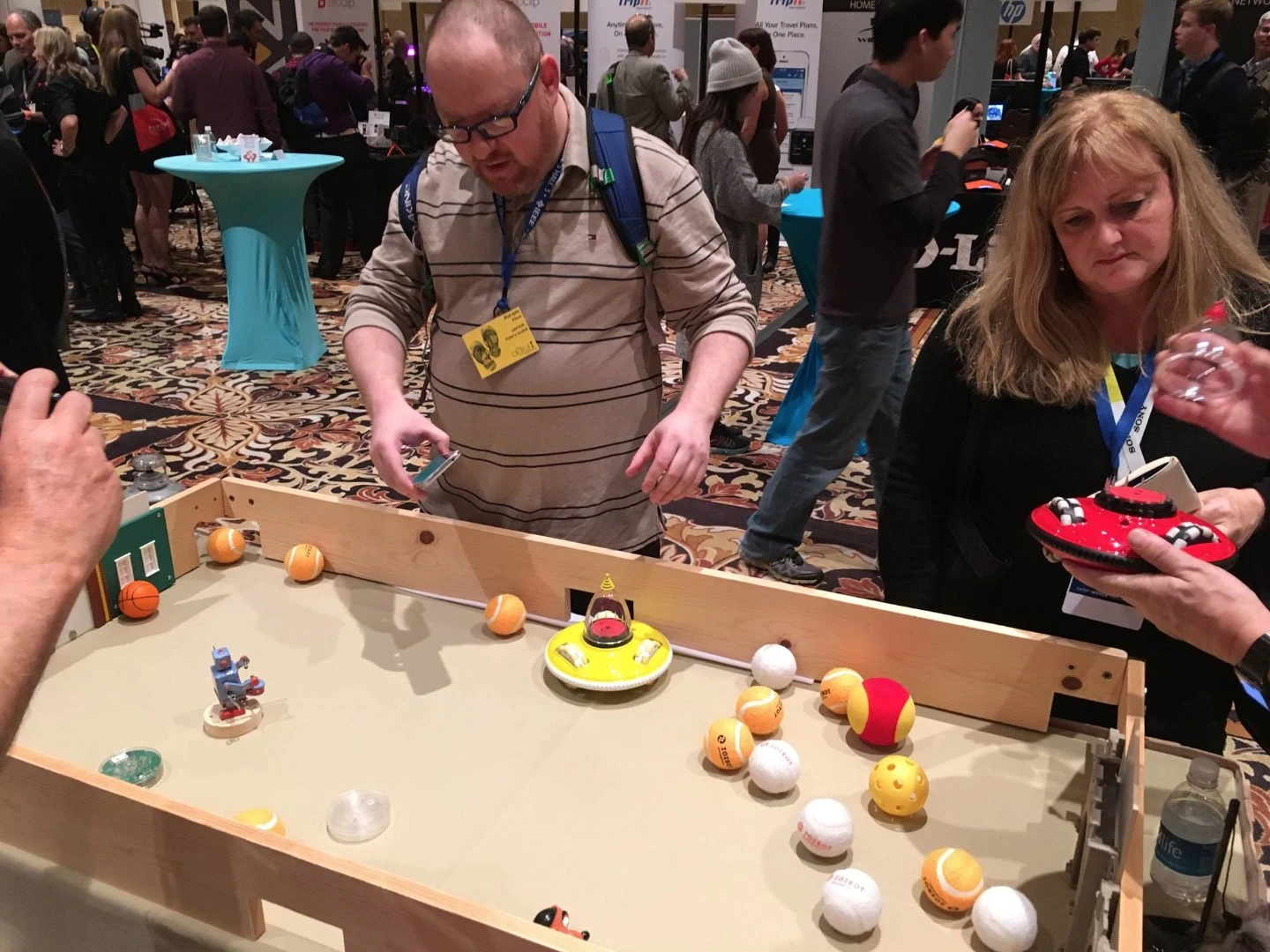 ZoZbot can be put to work in everything from lounge room floor soccer matches to table-top games of pool