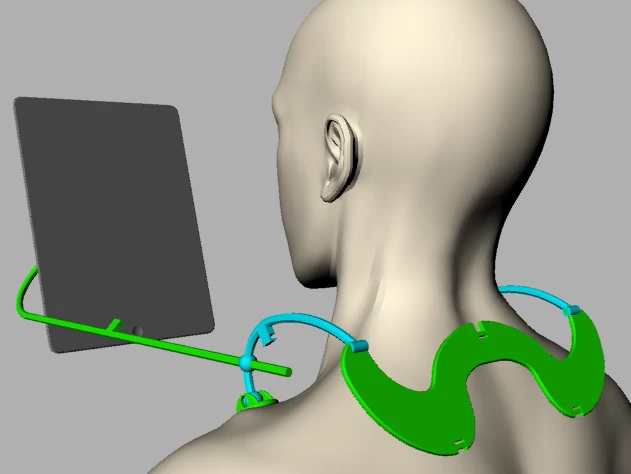 A 3D rendering of the iWorm in use